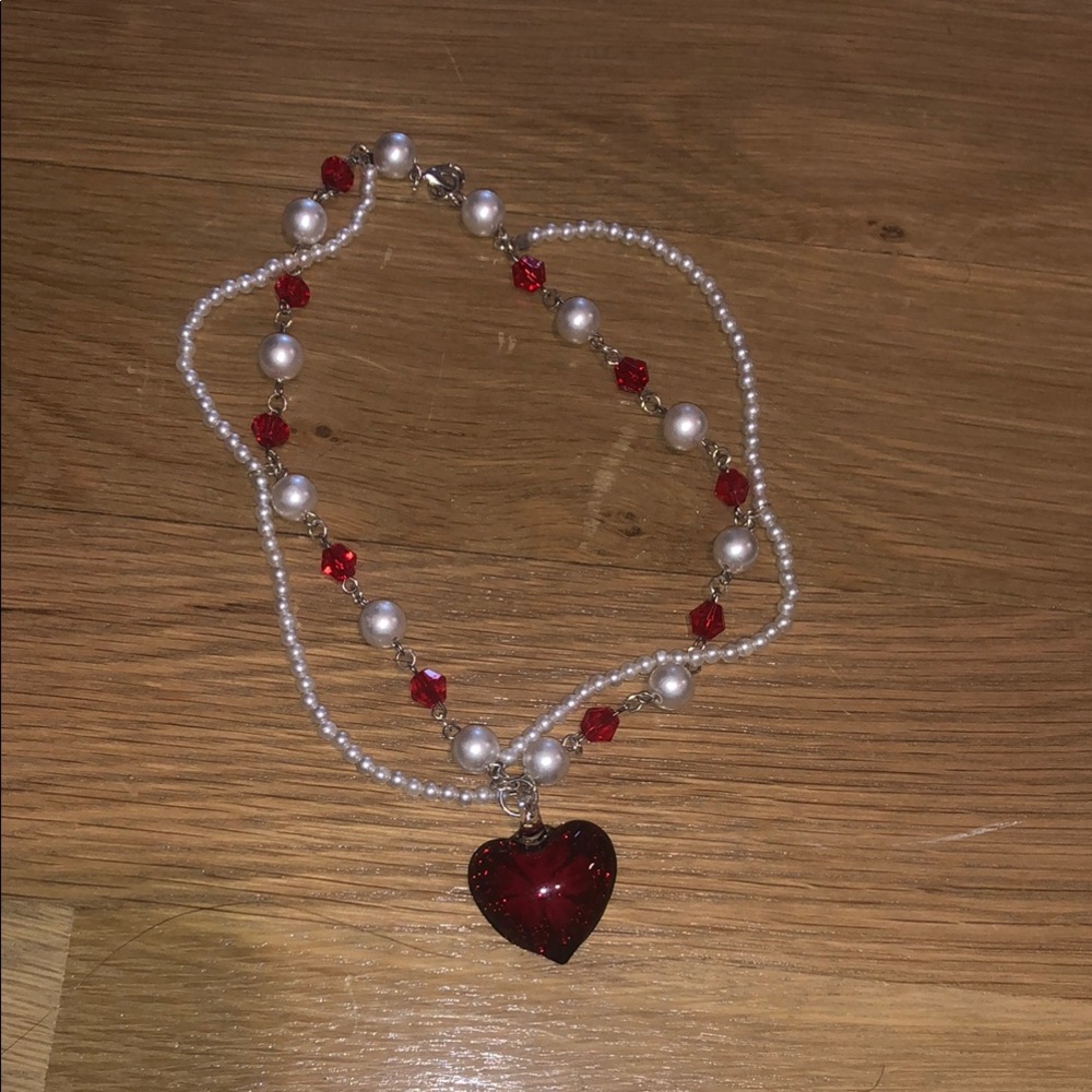 goth heart necklace